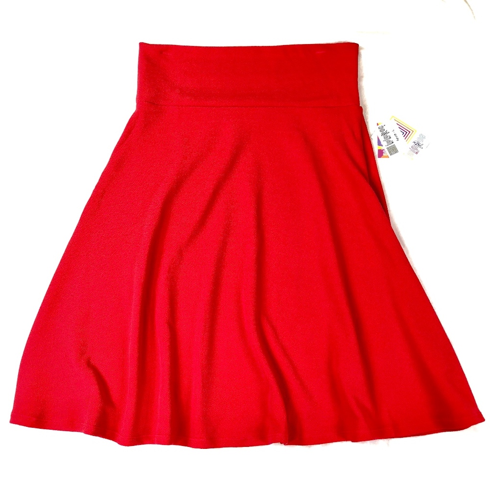 LuLaRoe AZURE Skirt Classic Solid CORAL not Red L